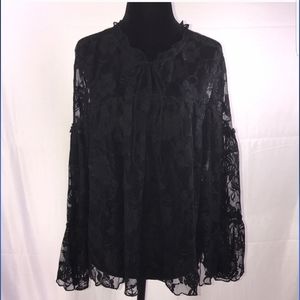Shannon Ford New York beautiful black lace blouse